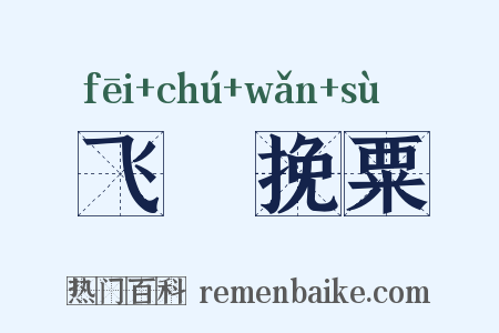 飞蒭挽粟是什么意思的图片